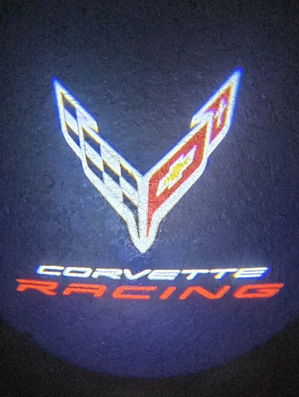2 Corvette UNIVERSAL WIRELESS Logo LED Puddle Light See All 3 Choices